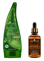 Combo of Park Daniel Natural Multipurpose Aloevera Gel (130 ml) & Vitamin C Smoothening and Brightening Face Serum (30 ml) (Set of 2)