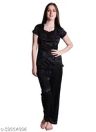 Satin Nightsuit Set for Women 