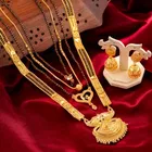 Alloy 4 Pcs Mangalsutra Set with Earrings for Women 