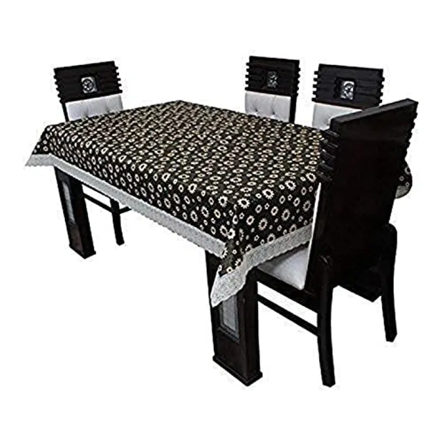 PVC Printed 4 Seaters Table Cover (Multicolor, 40x60 inches)