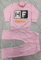 Hosiery Cotton Full Sleeves T-Shirt with Pant Clothing Set for Kids 