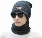 Woolen Beanie Cap with Neck Warmer for Men & Women 