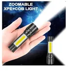 LED Rechargeable Waterproof COB Torch Light (Black, Pack of 1)