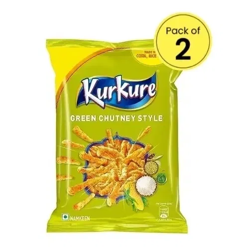 कुरकुरे ग्रीन चटनी स्टाइल 2X78.9 g (Set Of 2)