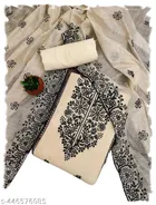 Cotton Chanderi Unstitched Suit for Women 