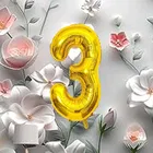 Foil Balloon for Birthday Celebration, No. 3 