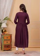 Solid Crepe Kurtis for Women, Wine 