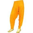 Viscose Rayon Solid Patiala for Women (Mustard, 2XL)
