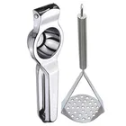 Oc9 Stainless Steel Lemon Squeezer & Potato Masher Kitchen Tool Set 