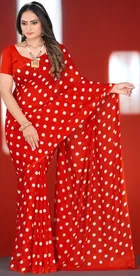 Georgette Printed Saree for Women 