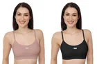 Cotton Blend Lightly Padded Wire Free Sports Bras for Women 