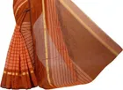 Polycotton Striped Saree for Women 