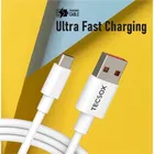 TecSox 6a Type C Charging Cable 1 Mtr Length, white