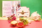 Alloy Rakhi with Greeting Card & Roli Chawal 