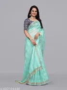 Linen Striped Saree for Women 