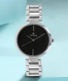 Fastrack Stainless Steel Strap Analog Watch for Women (Silver & Black)