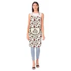 Krishna E Quilted Brown Flower Apron 68x58cms (Pack of 1)