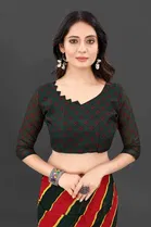 Trendy Georgette Saree with Blouse Piece For Women 