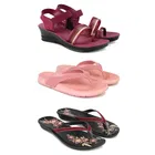 Combo of Heels with Slippers & Flats for Women 