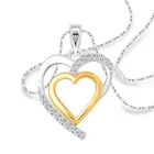 Vighnaharta Alloy New Creation Heart Rodium Plated Pendant With Chain For Women & Girls 