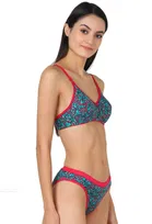 Pibu वीमेन कॉटन ब्रा पैंटी सेट 