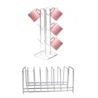 Oc9 स्टेनलेस स्टील प्लेट स्टैंड & कप स्टैंड फॉर किचन 