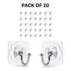 Plastic Wall Hooks, Transparent 