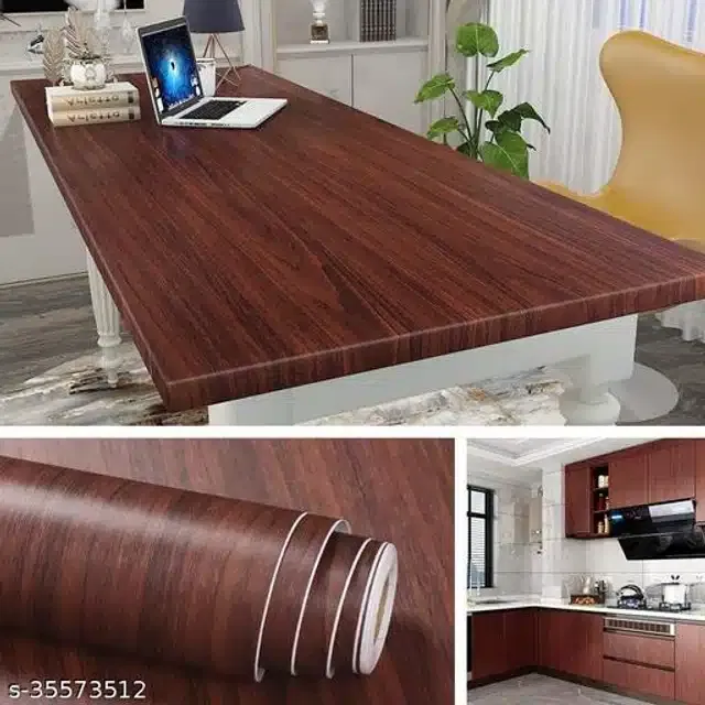 Vinyl Wallpaper for Home (Brown, 45x250 cm)