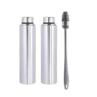 Nivis Stainless Steel Water Bottel Pack of 2 with Bottle Cleaning Brush