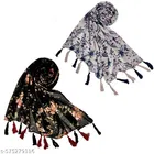 Chiffon Scarves for Women, Multicolor, Pack of 2