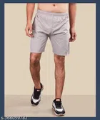 Polyester Shorts for Men (White, L)