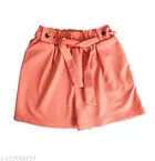 Jacquard Shorts for Women (Peach, 26)