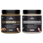 Natural Gokhru & Activated Charcoal Powder for Skin & Hair 