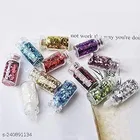Acrylic 3D Nail Art 48 Pcs Glitter Bottles 