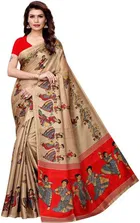 Yashika Designer Women's Saree Art Silk With Unstitched Blouse Piece 