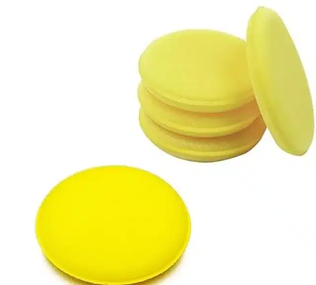 Durable Car Cleaning Sponge (Yellow, Pack of 5)