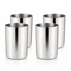 SimpleHome Steel Amrapali Glass 300 ml Combo Set of 4