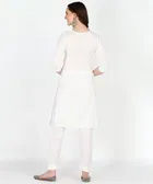 Viscose Rayon Embroidered A-Line Kurti with Pant 