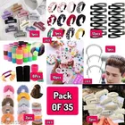 Abs Plastic Hair Accessories Combo for Women, Pack of 35 