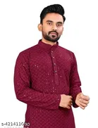 Embellished Mirror Work Kurta Set for Women 