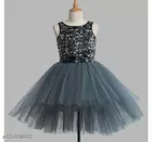 Net Sleeveless Dress for Girls 