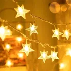 30 LEds 5 m Yellow Star String Light 