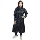 Solid Overcoat with Hoods and Side Pocket Raincoat for Women 