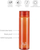 CELLO H2O Round Unbreakable Plastic Water Bottle 1 Liter, Orange