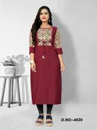 Cotton Blend Printed Kurti for Women 