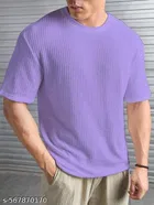 Cotton Blend T-shirt for Men, Purple 