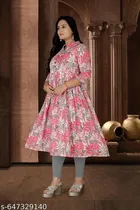 Floral Printed Cotton Kurti for Women 