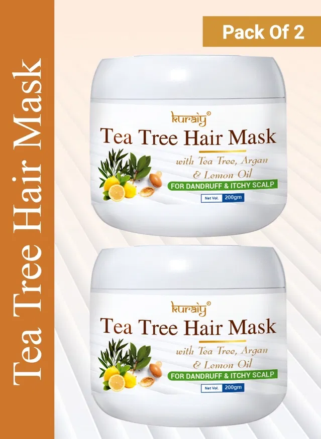 Kuraiy Tea Tree Hair Mask (200 g, Pack of 2)
