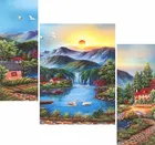 MDF 3 Pcs Designer Wall Painting for Home & Office 