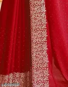 Georgette Saree for Women, Red 